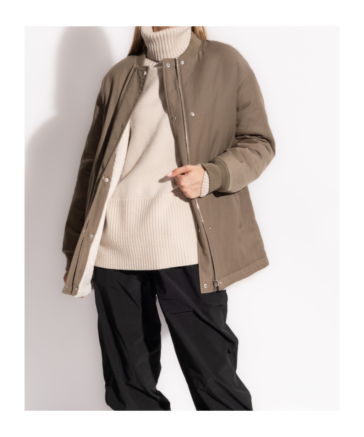 Shop Yves Salomon Reversible Coat In Brown