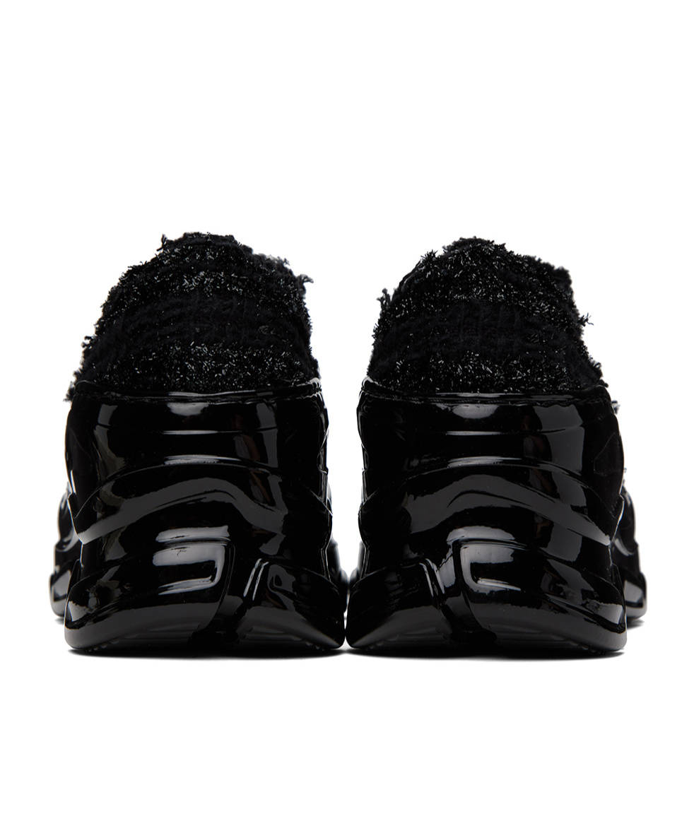 Simone Rocha Embellished Tweed Brogues In Black