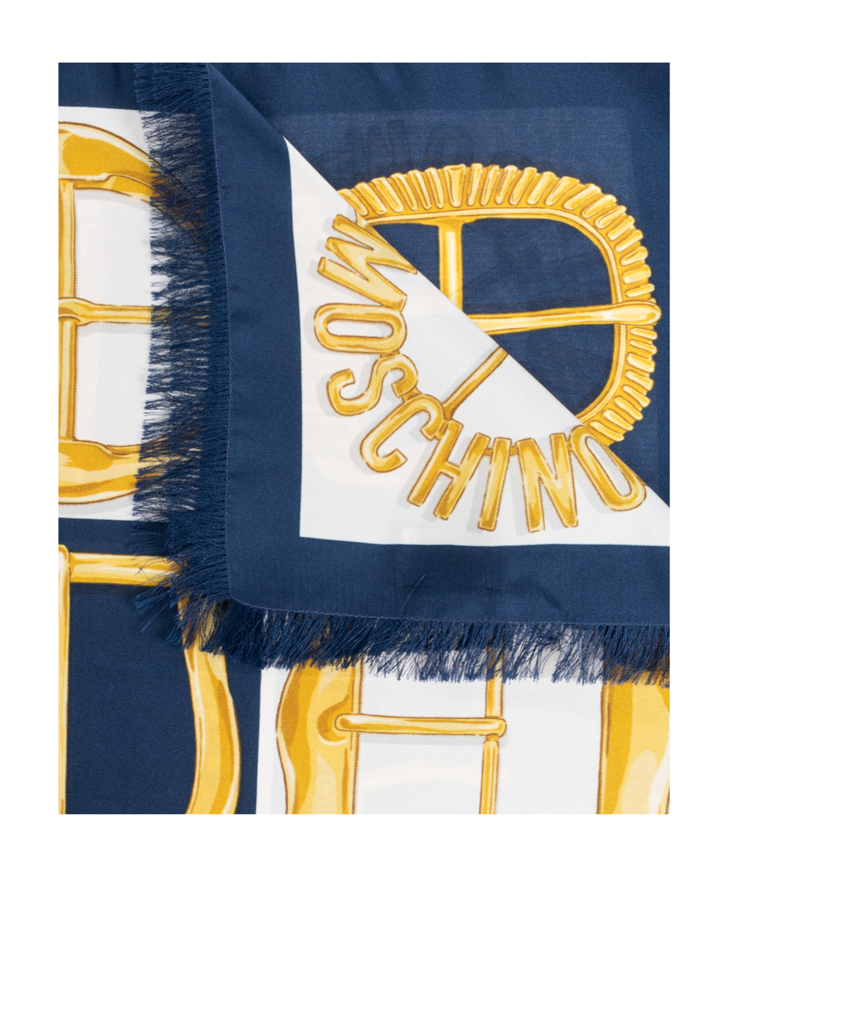 MOSCHINO BUCKLE-PRINT SCARF