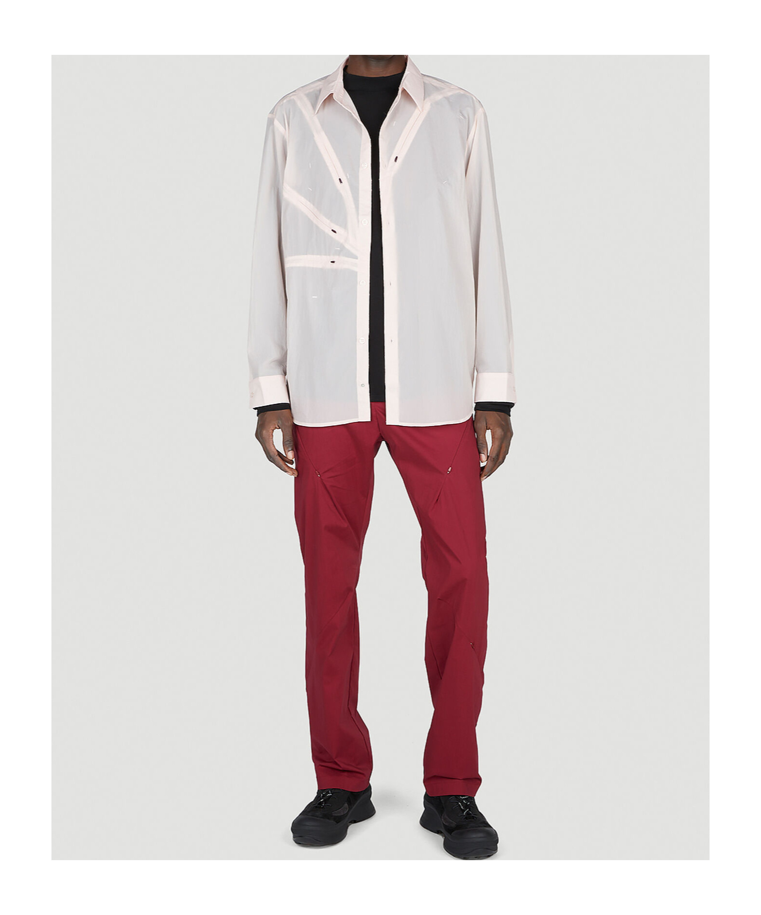 Post Archive Faction (paf) Men's "5.1 Center" Shirt In Neutral