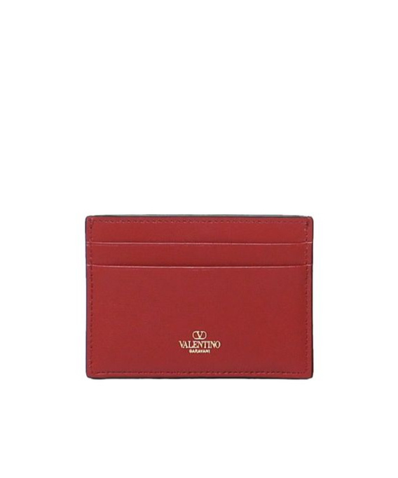 Shop Valentino Vlogo Signature Cardholder In Red
