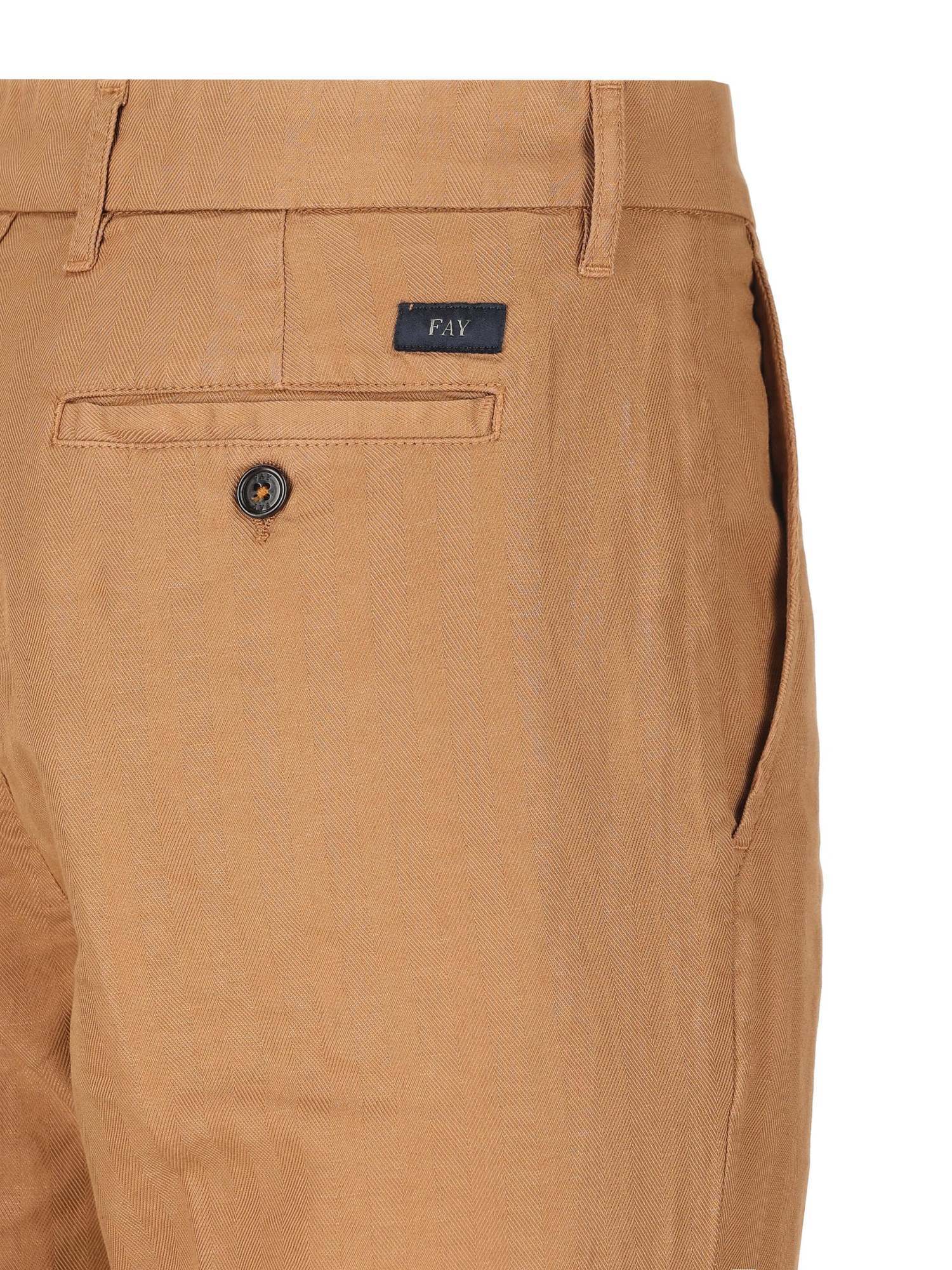 Fay Belt Loops Slacks In Nude