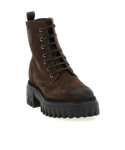 Hogan H700 Lace-up Chunky-sole Boots In Brown