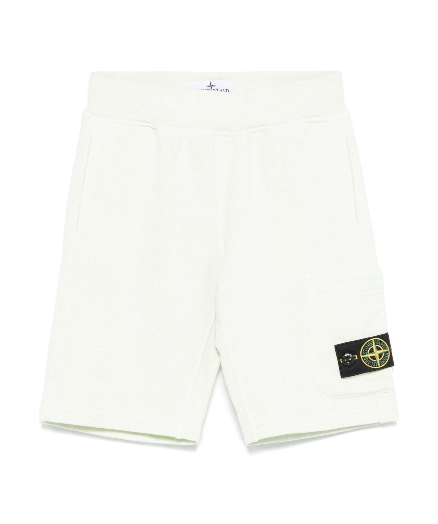 Stone Island Elastic Waist Shorts In White