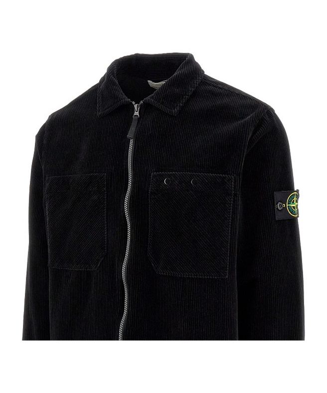 Stone Island Overshirt In Cotone In Multi