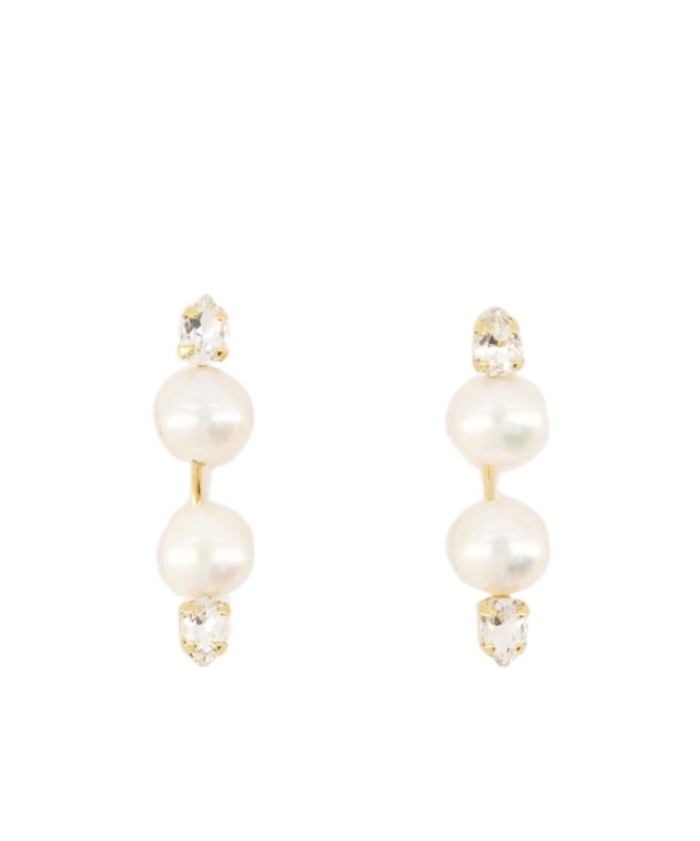 Simone Rocha Embellished Double Ended Earrings In White