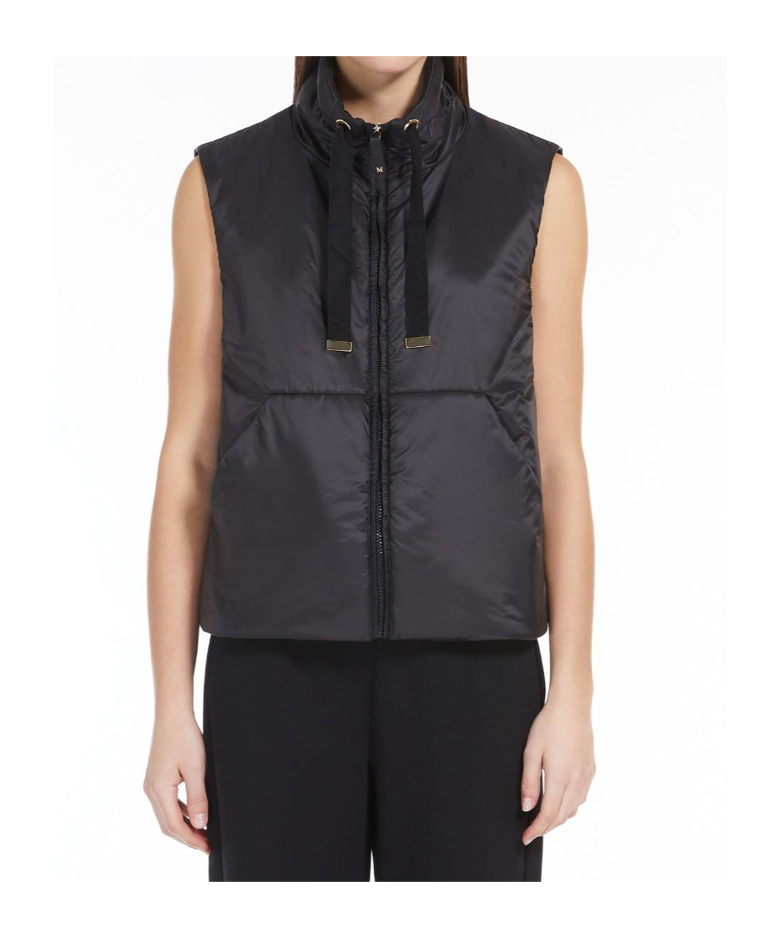 Max Mara Sleeveless Vest In Black