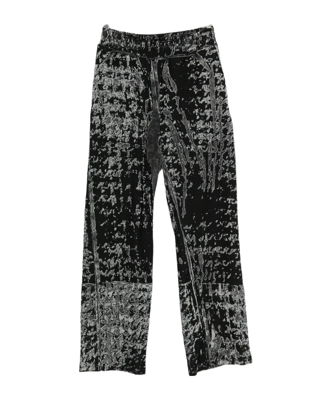 Diesel Wide Leg Velvet Trousers With Side Pockets In Black