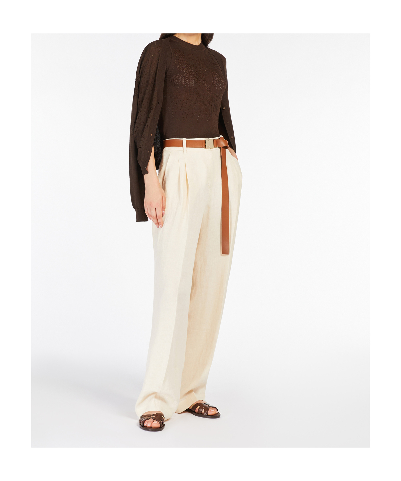 Max Mara Sleeveless Top In Brown