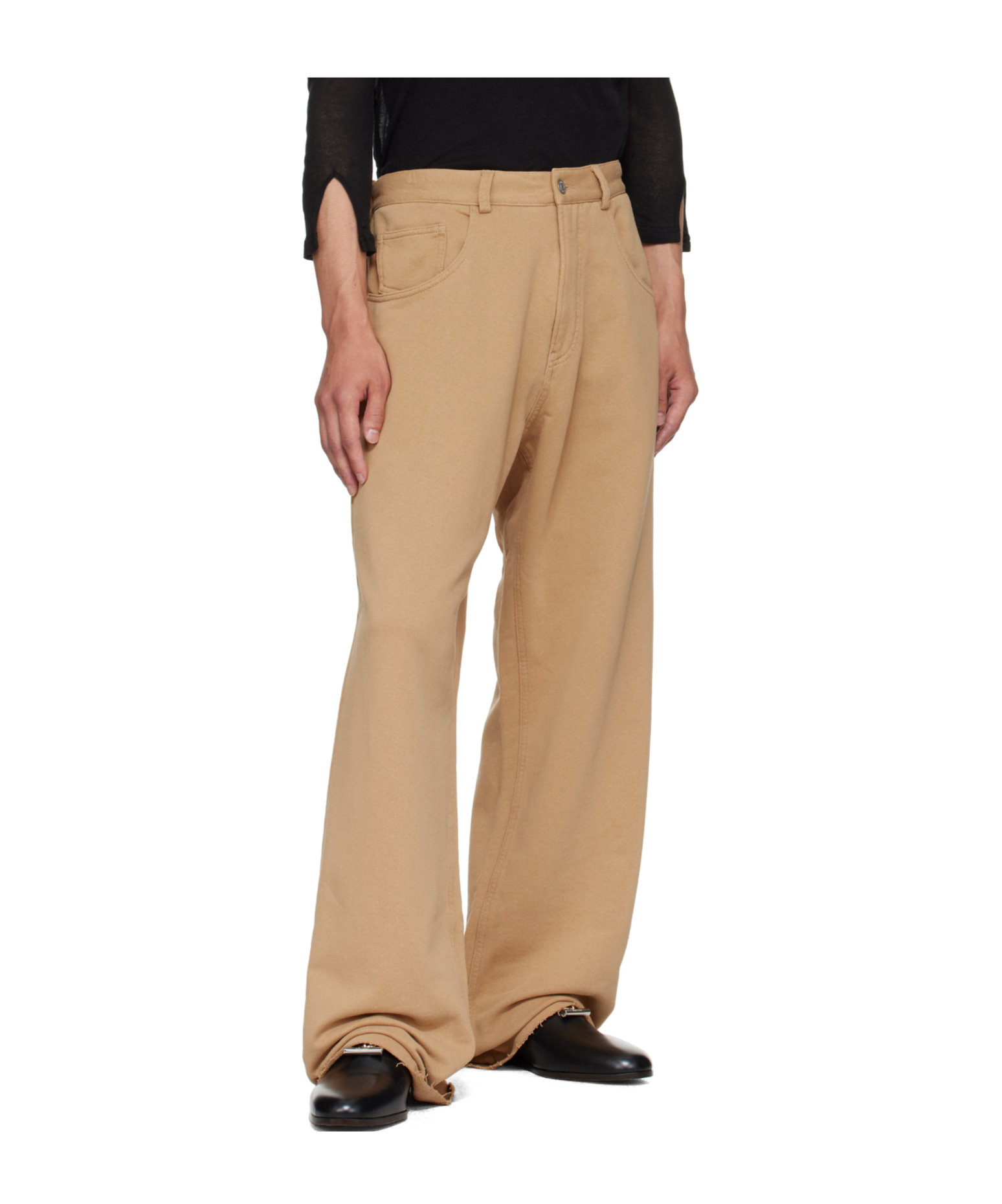 Mm6 Maison Margiela Wide-leg Casual Pants In Brown
