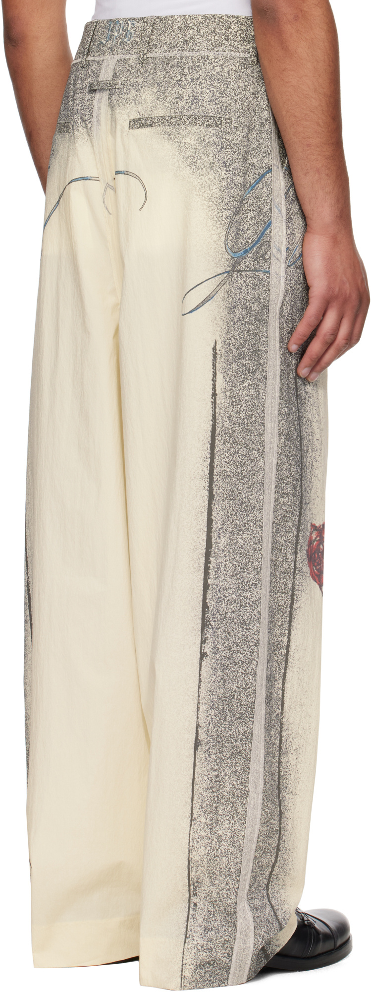 Jean Paul Gaultier Multi-tattoo Trousers In Nude