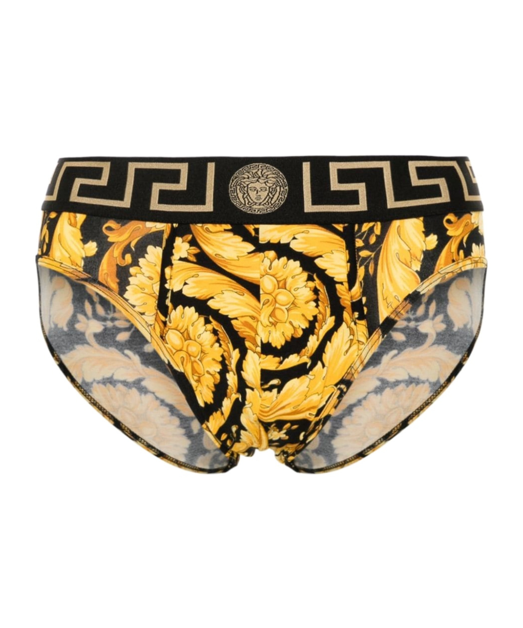 Versace Cotton Briefs With Iconic Print In Multicolor