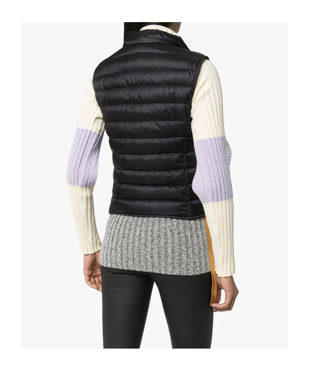 Moncler Glygos Puffer Vest W/ Hooded Collar In Black