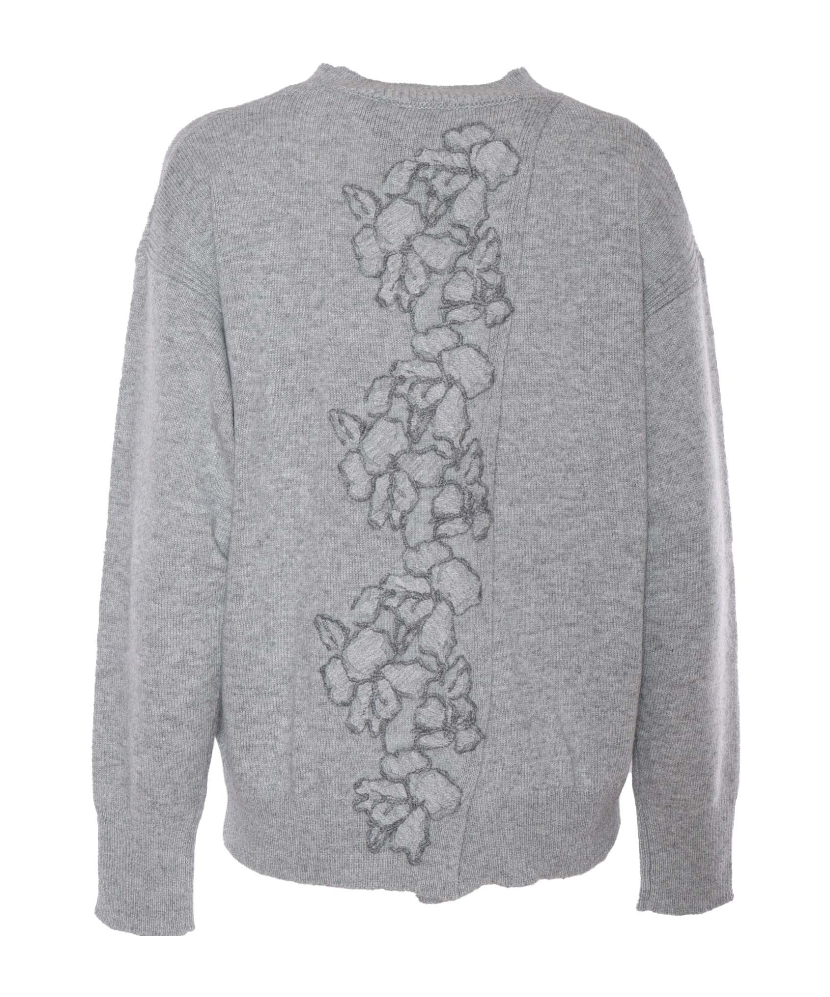 Ermanno Scervino Long-sleeved Sweater In Gray