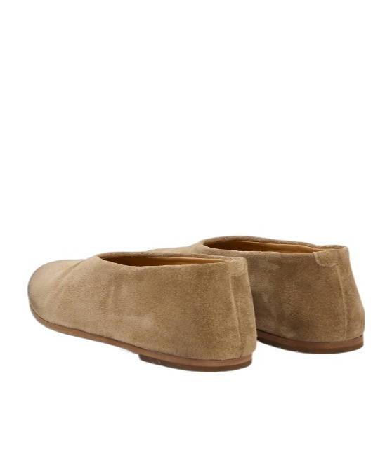 Marsèll Coltellaccio Basalt Leather Ballerina Shoes In Brown