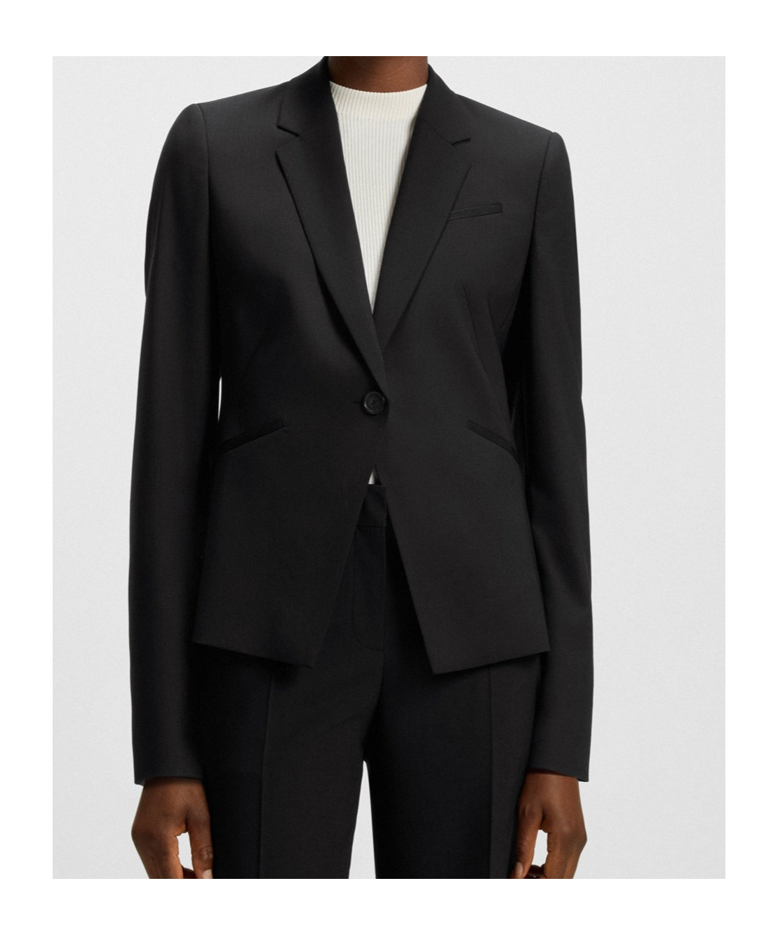 Hugo Boss Single-breasted Blazer In Black