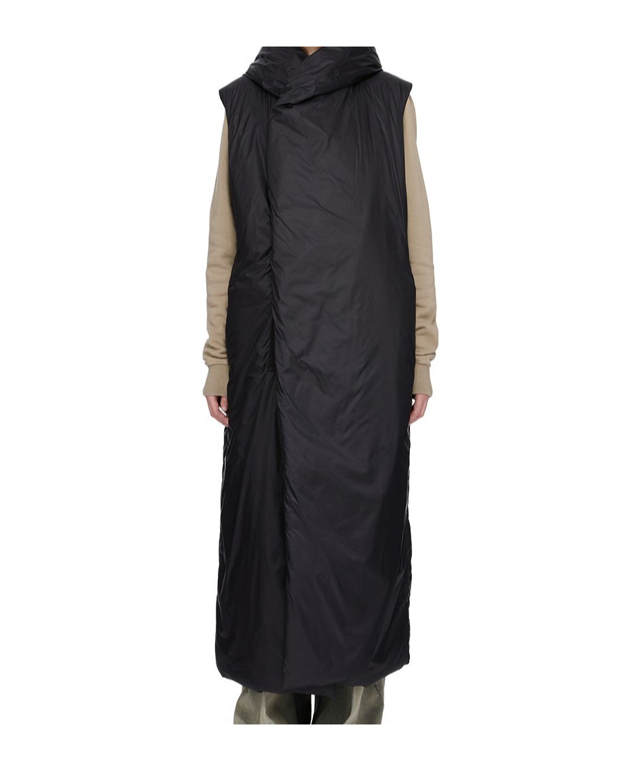 Rick Owens Drkshdw Sleeveless Cotton Coat In Black