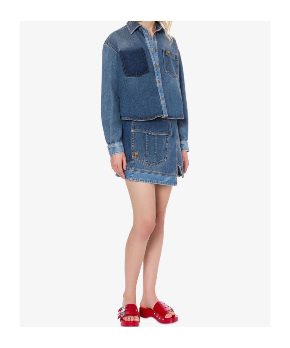 Shop Philosophy Di Lorenzo Serafini Long-sleeved Denim Shirt In Blue