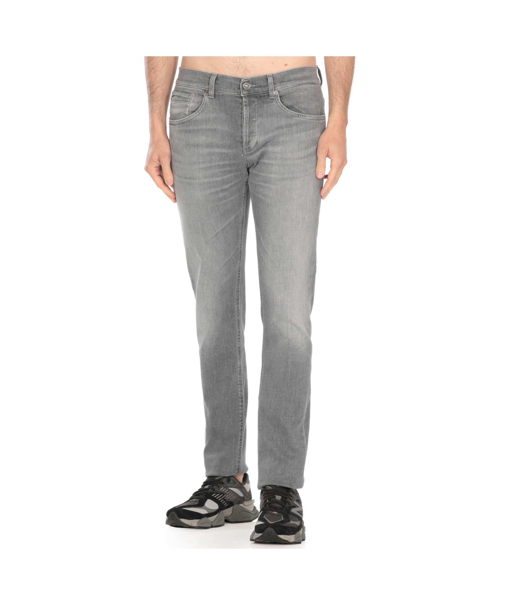 Dondup Denim Trousers With Belt Loops In Blue