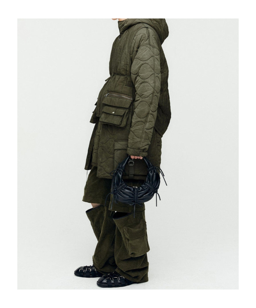 Andersson Bell Wax-coated Padded Vest In Black