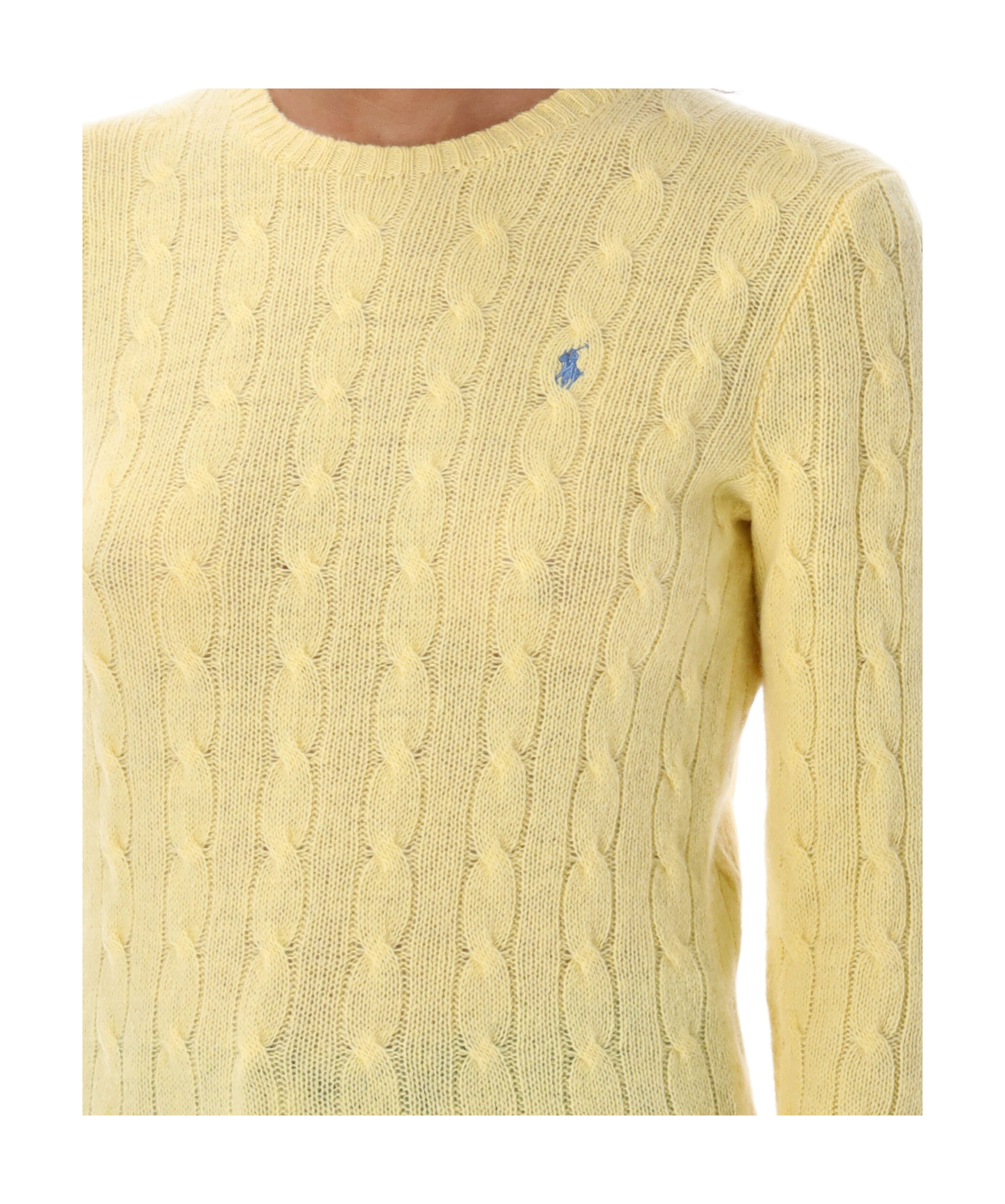 Polo Ralph Lauren Julianna Cable Knit Sweater In Nude
