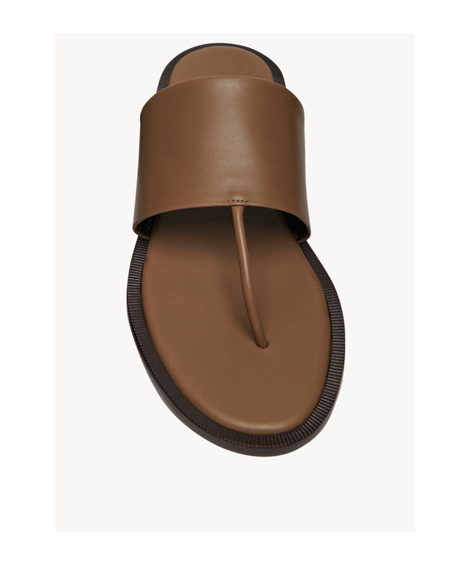 The Row Signum Leather Thong Sandals In Brown