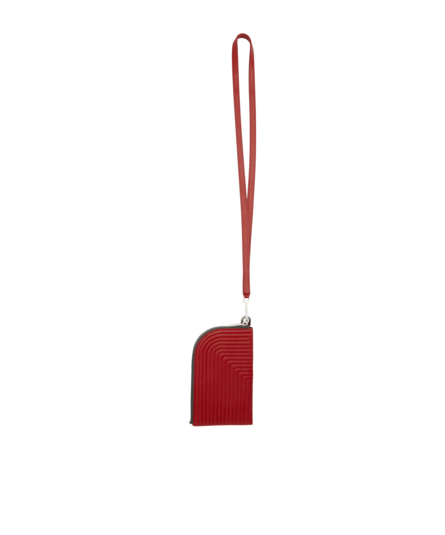 Rick Owens Zipper Wallet In Red