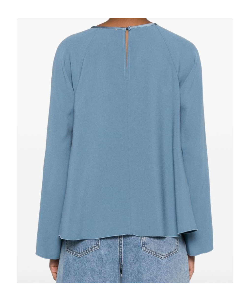 Forte Forte Satin Blouse In Blue