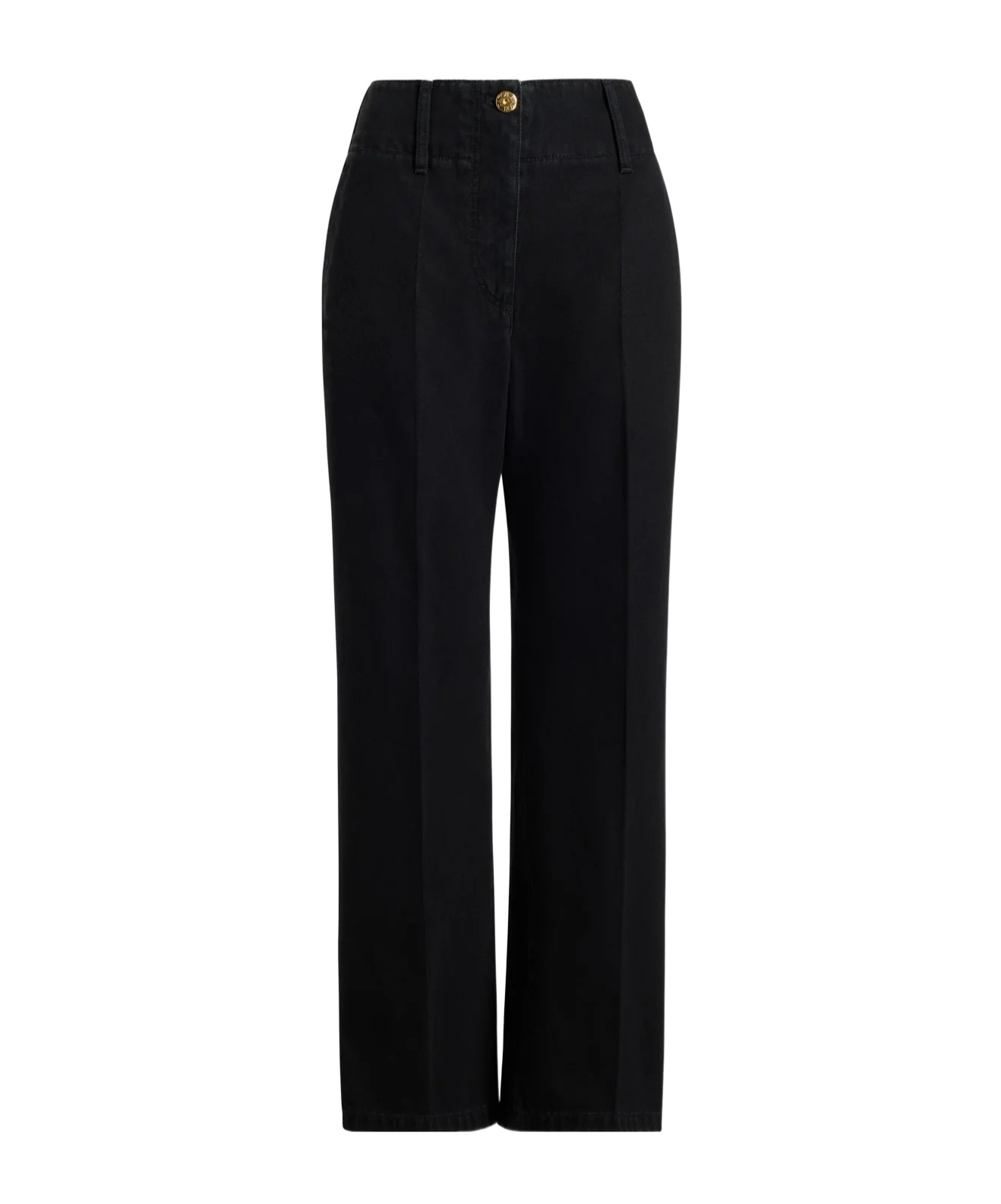 Patou Wide Waistband Denim Jeans In Black