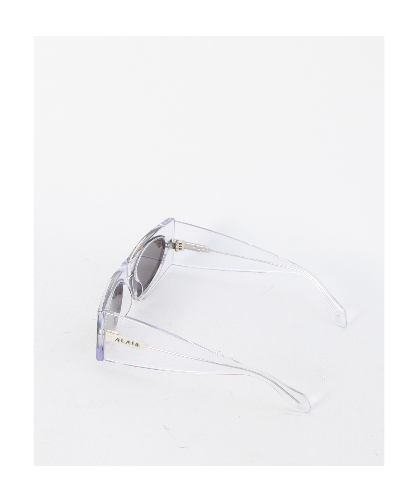 Shop Alaïa Rectangular Sunglasses In White