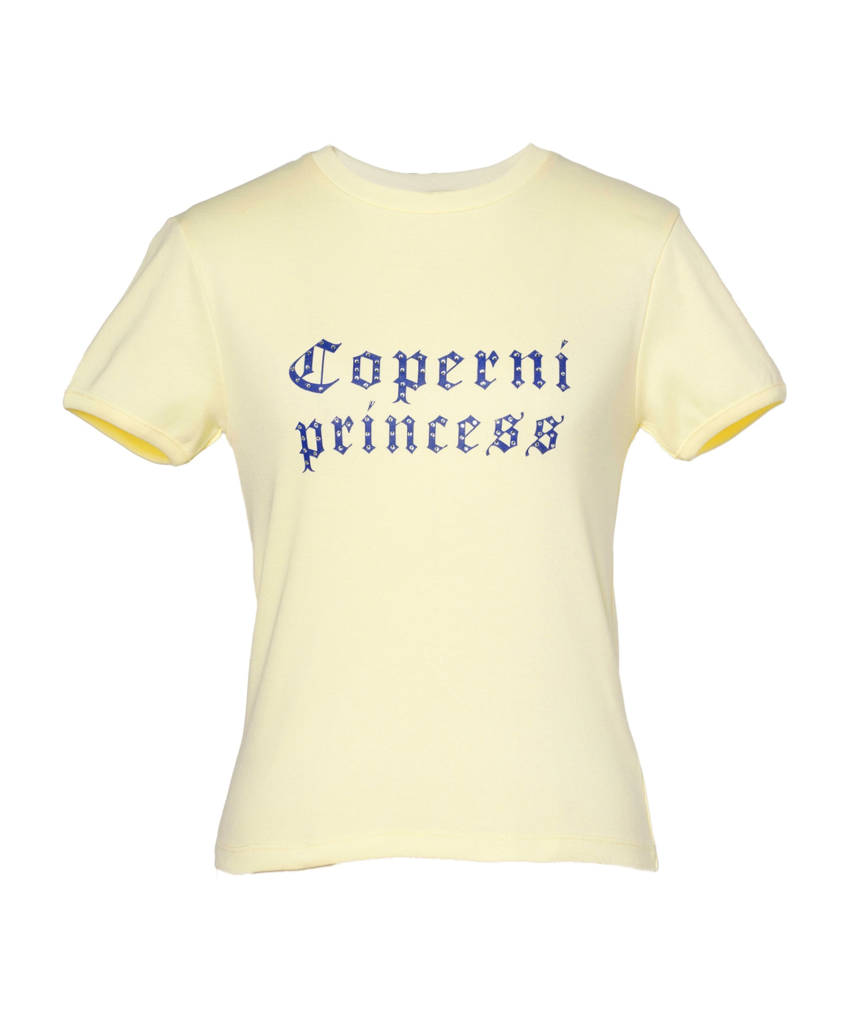 Coperni Fitted T-shirt With Playful Graphic And Round Neckline In Nude