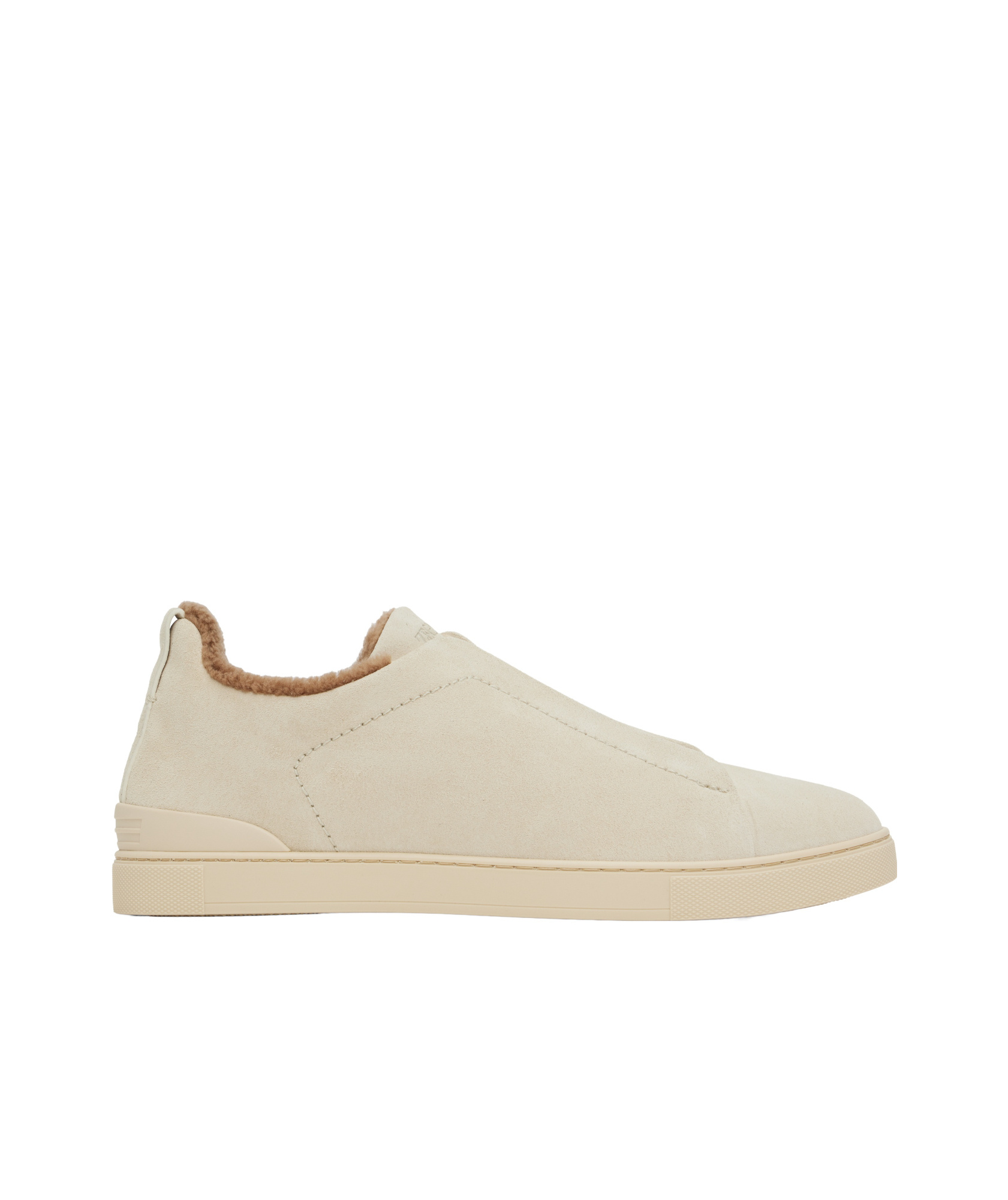 Zegna Gray Suede Triple Stitch Sneakers In Brr
