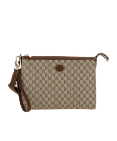 Gucci Gg Supreme Canvas Shoulder Bag In Gray