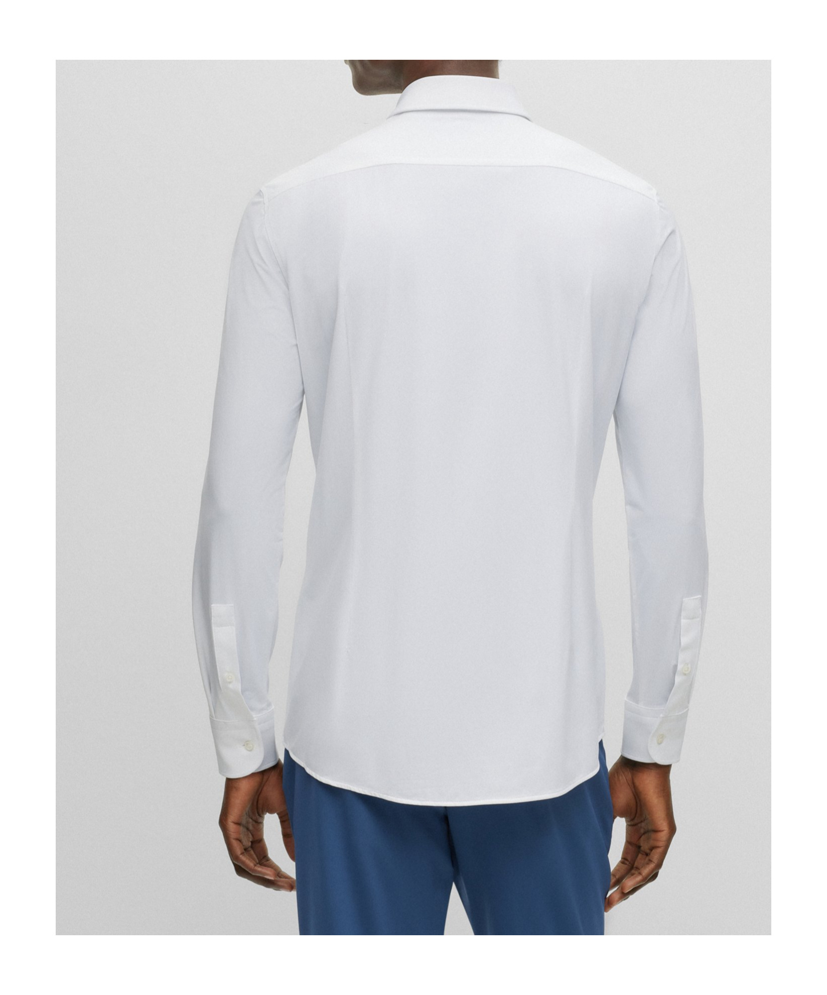 Hugo Boss Long-sleeve Button-fastening Shirt In White
