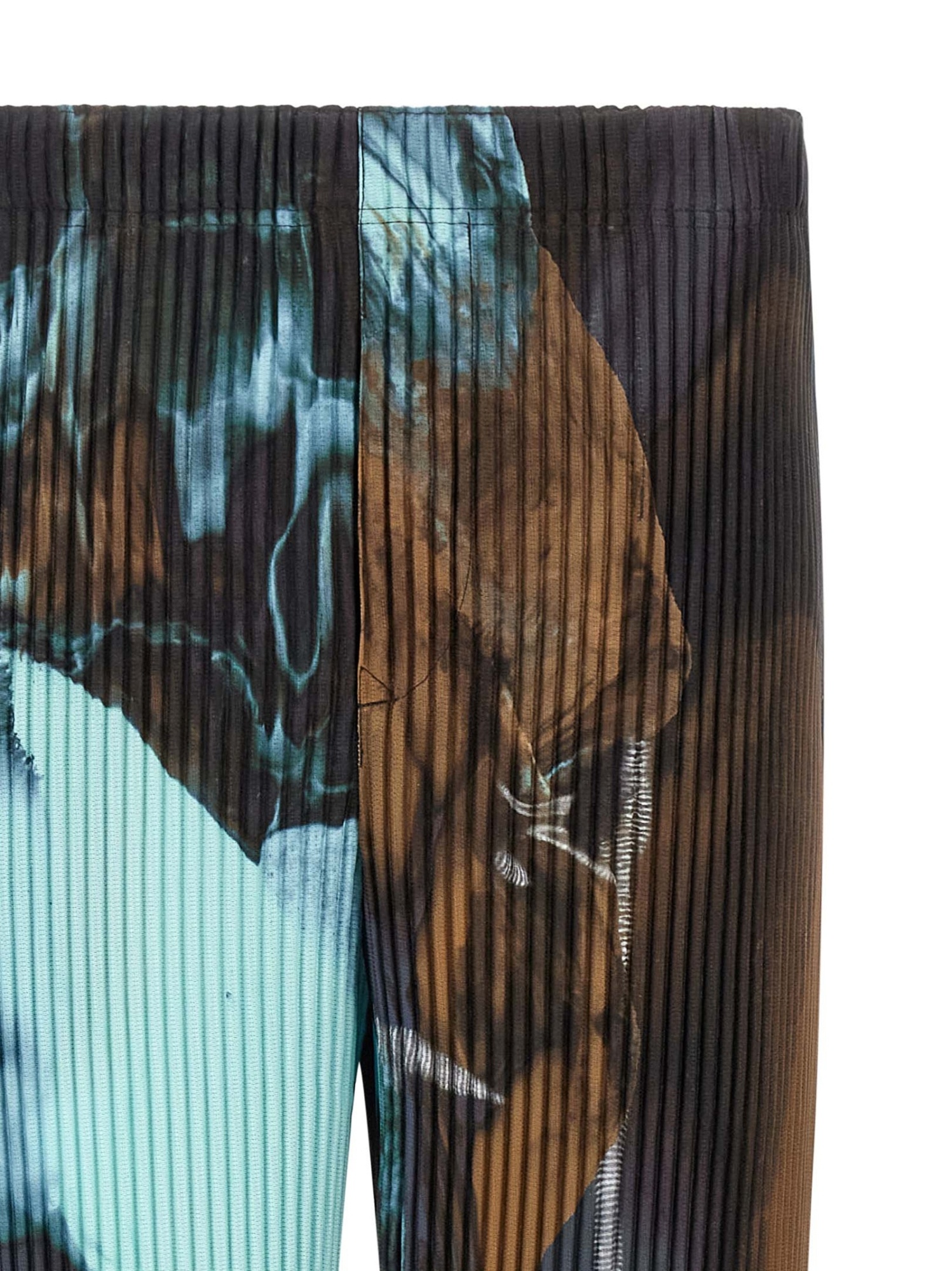 Issey Miyake Ns Brown Agate Graphic-print Knitted Trousers In Multi