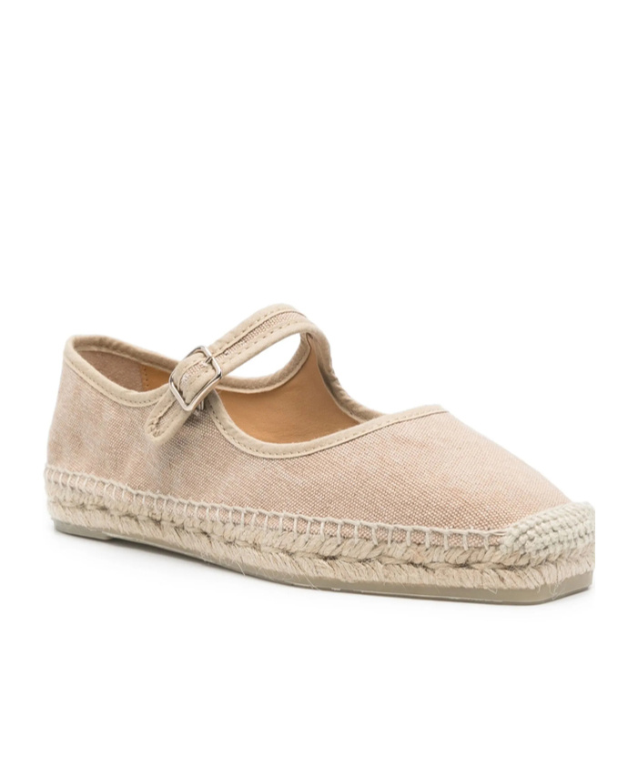 Shop Castaã±er Castañer Padua Square Toe Espadrilles In Nude