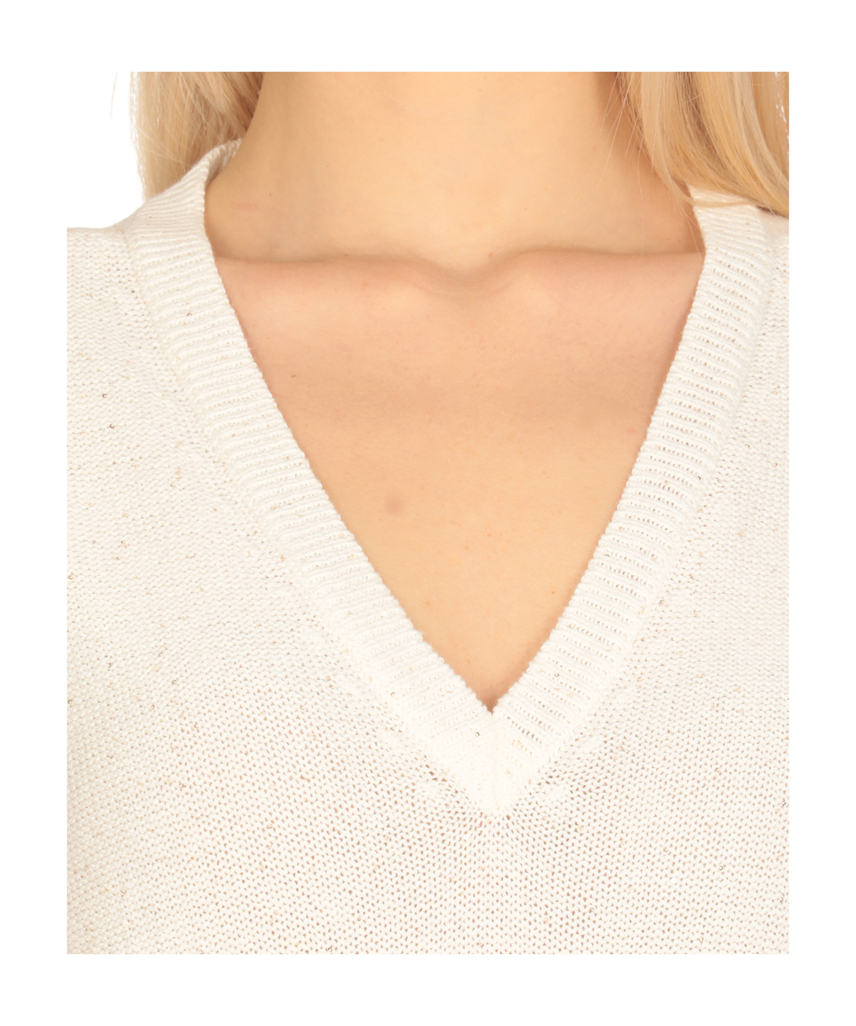Fabiana Filippi Cotton And Linen Sweater In White
