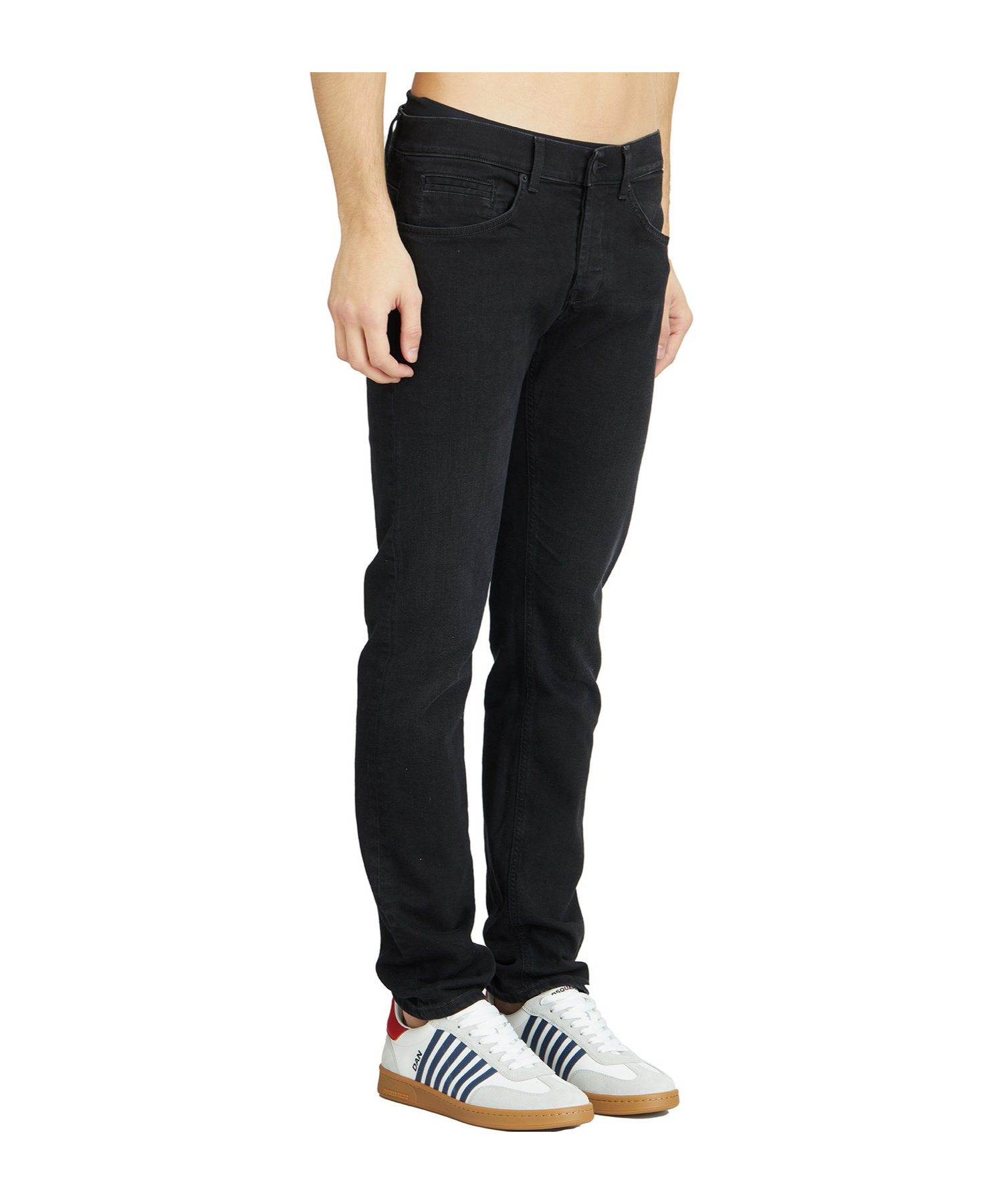 Dondup Denim Trousers With Belt Loops