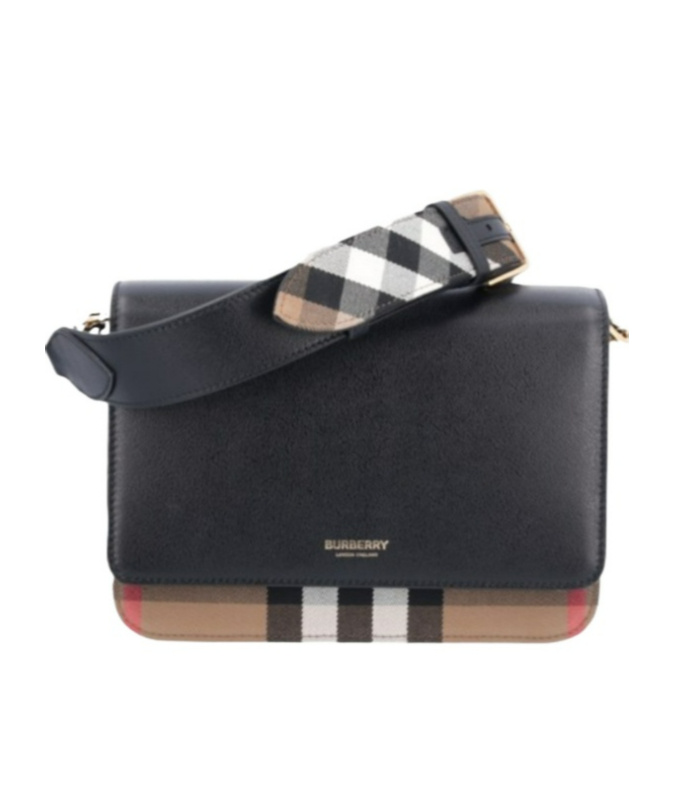 BURBERRY PLAID FLIP SHOULDER BAG