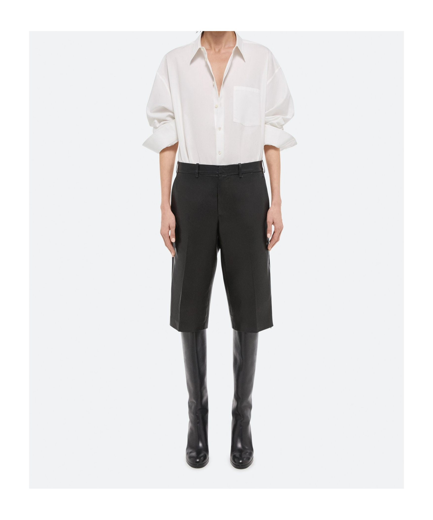 Helmut Lang Leather Car Short