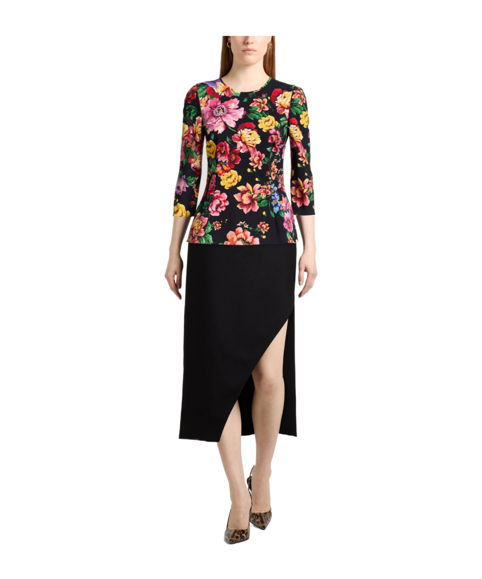 Dolce & Gabbana Printed Top In Black