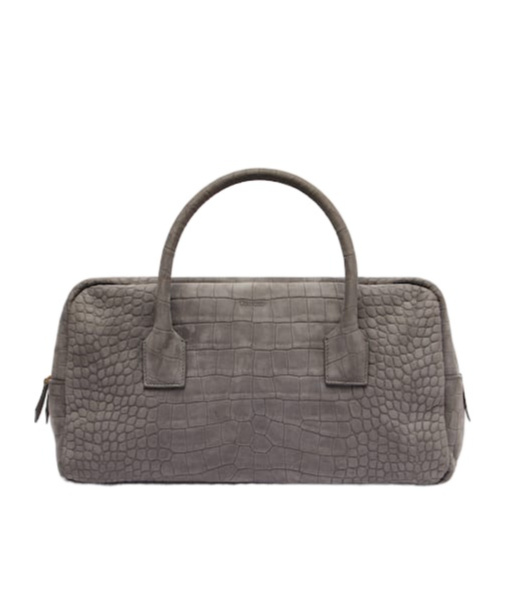 Calvin Klein America Medium Leather Tote Bag In Gray