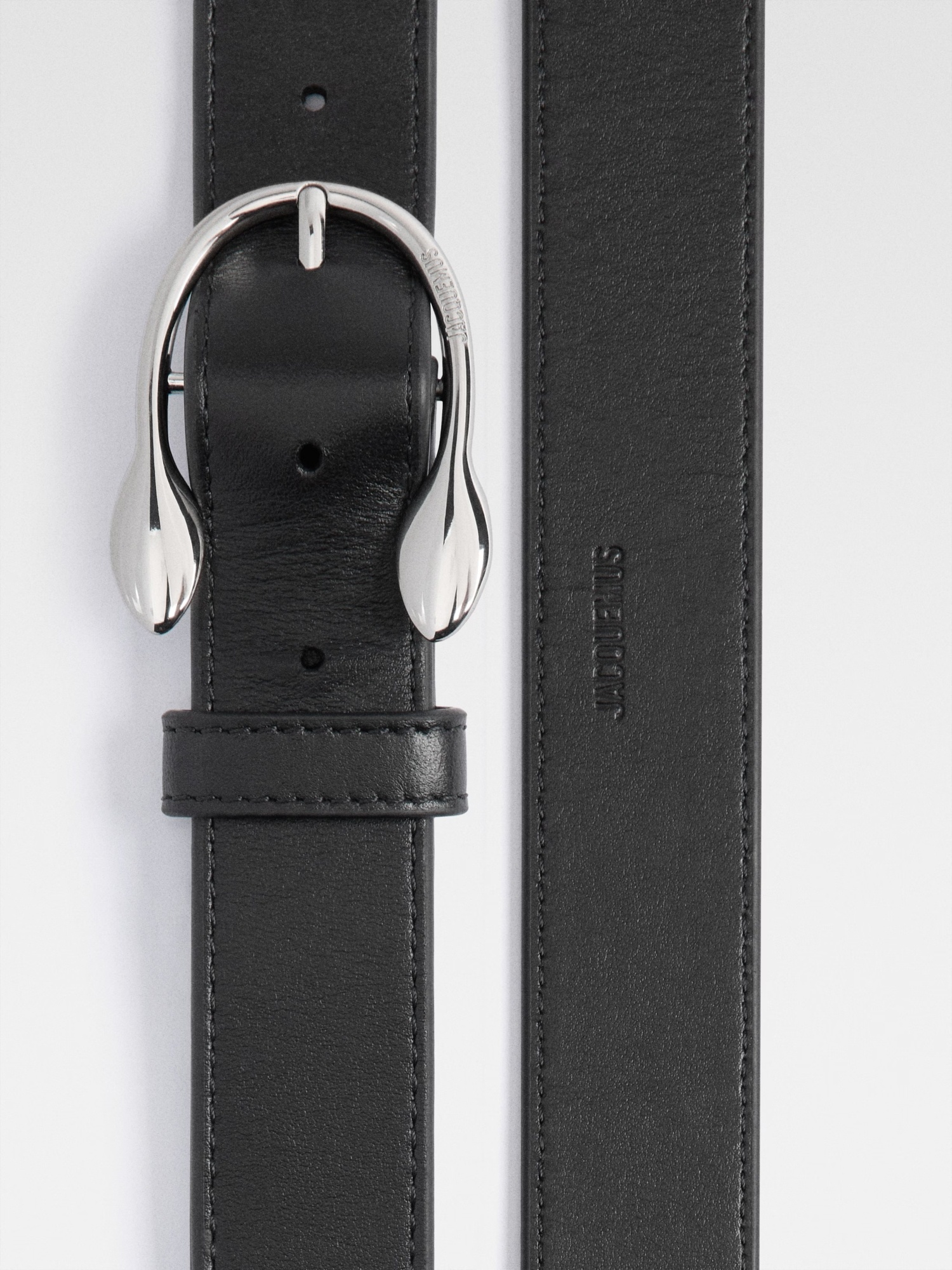 Jacquemus Chiquito Belt In Black/silver