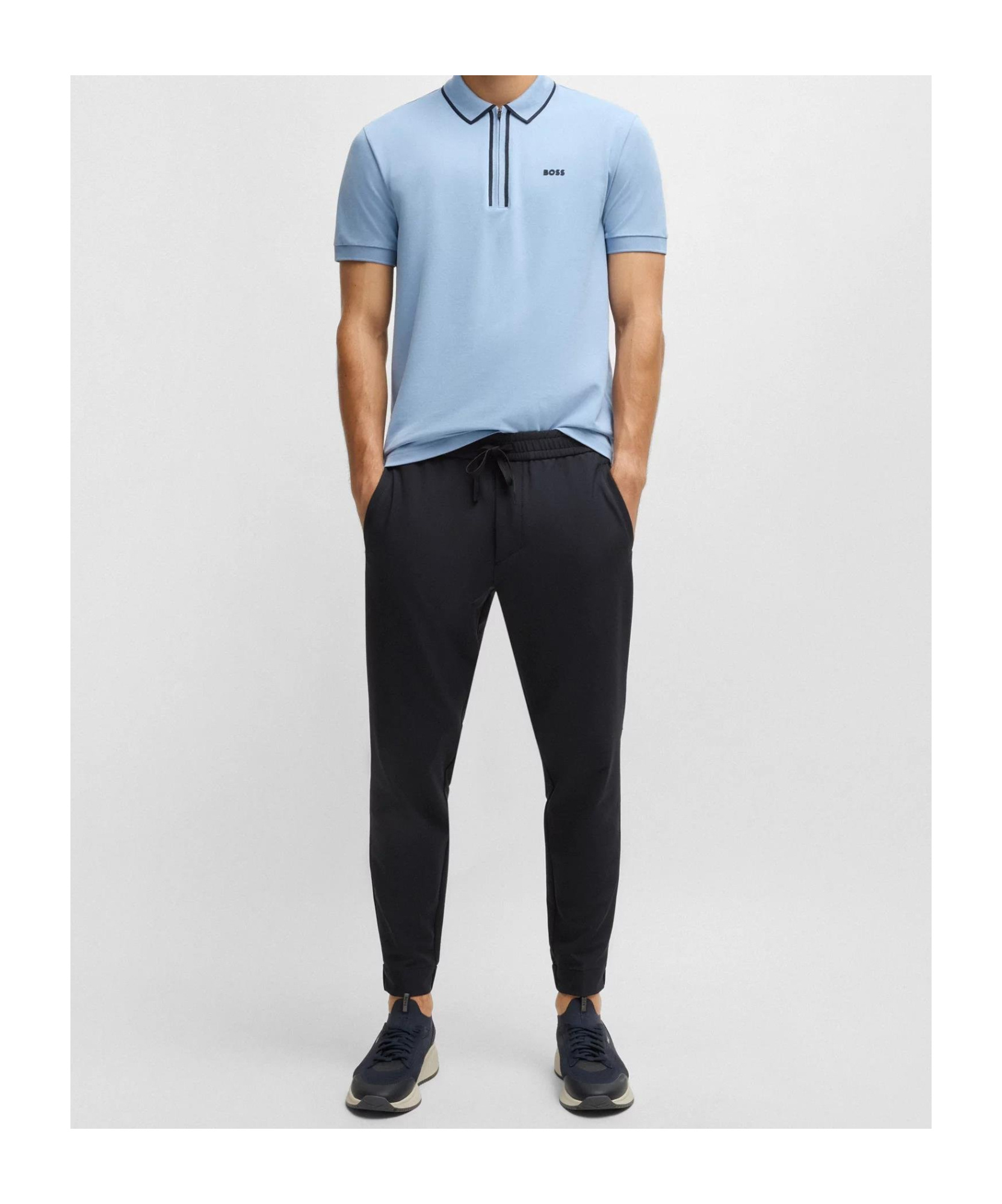 Hugo Boss Elastic Waist Sweatpants In Black