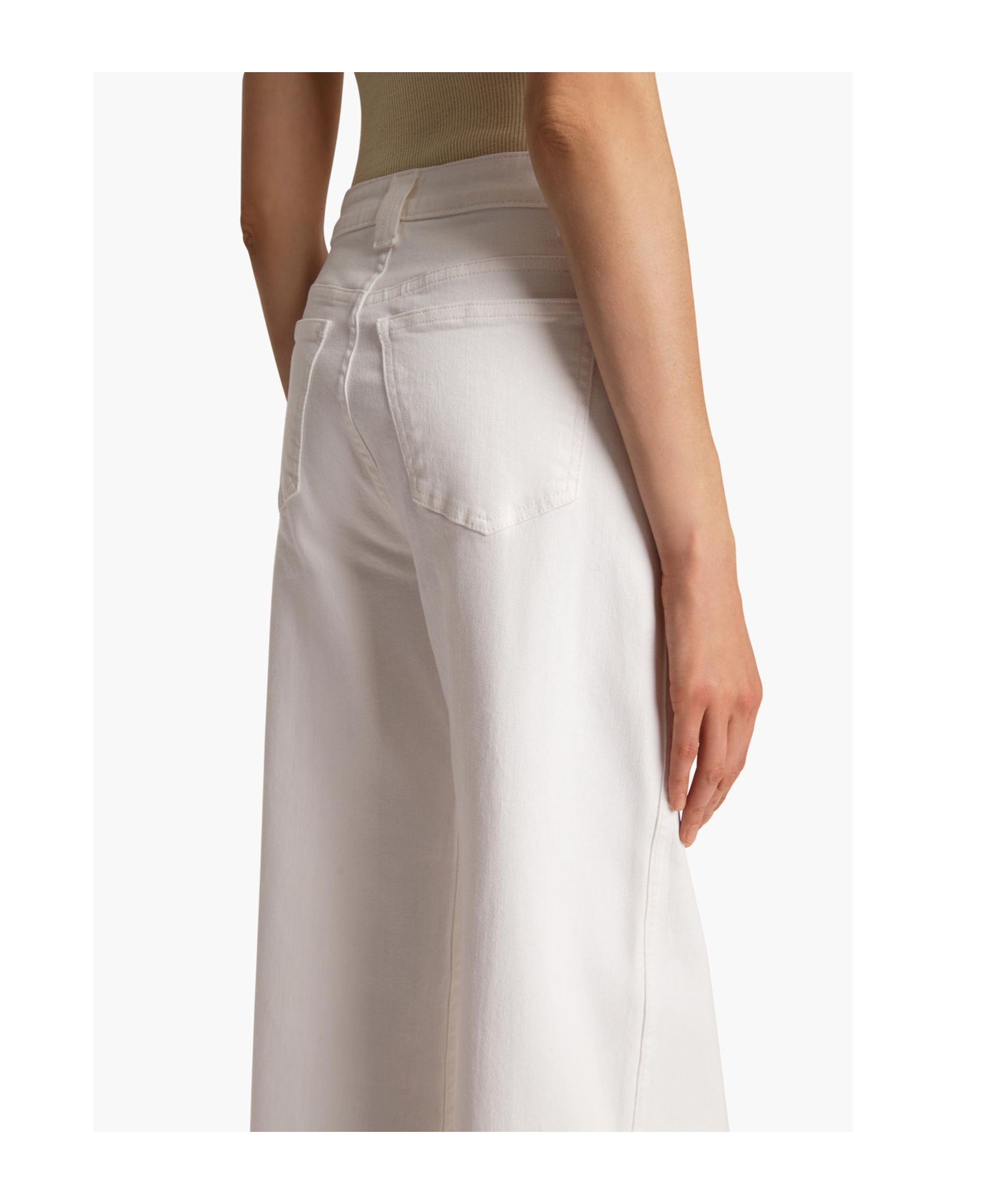 Khaite Danielle High Waist Straight Leg Jeans In White
