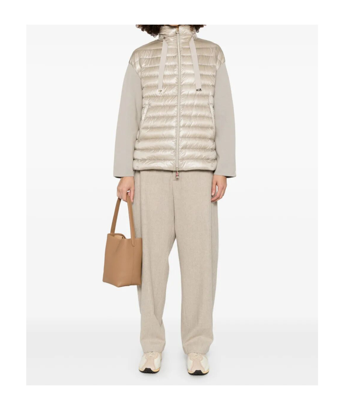 Herno Light Beige Down Jacket In Neutral