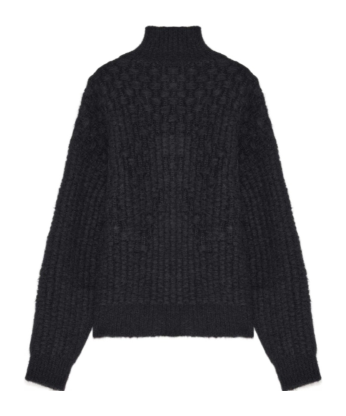 Jil Sander Basket Weave-knit Cardigan In Black
