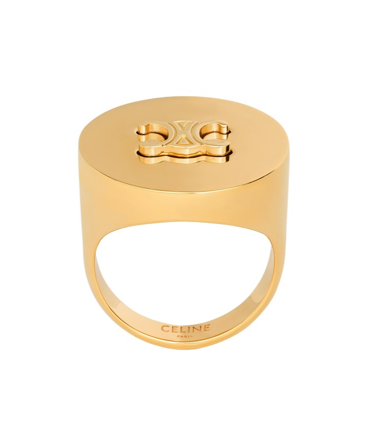 Celine Signet Ring In Yellow