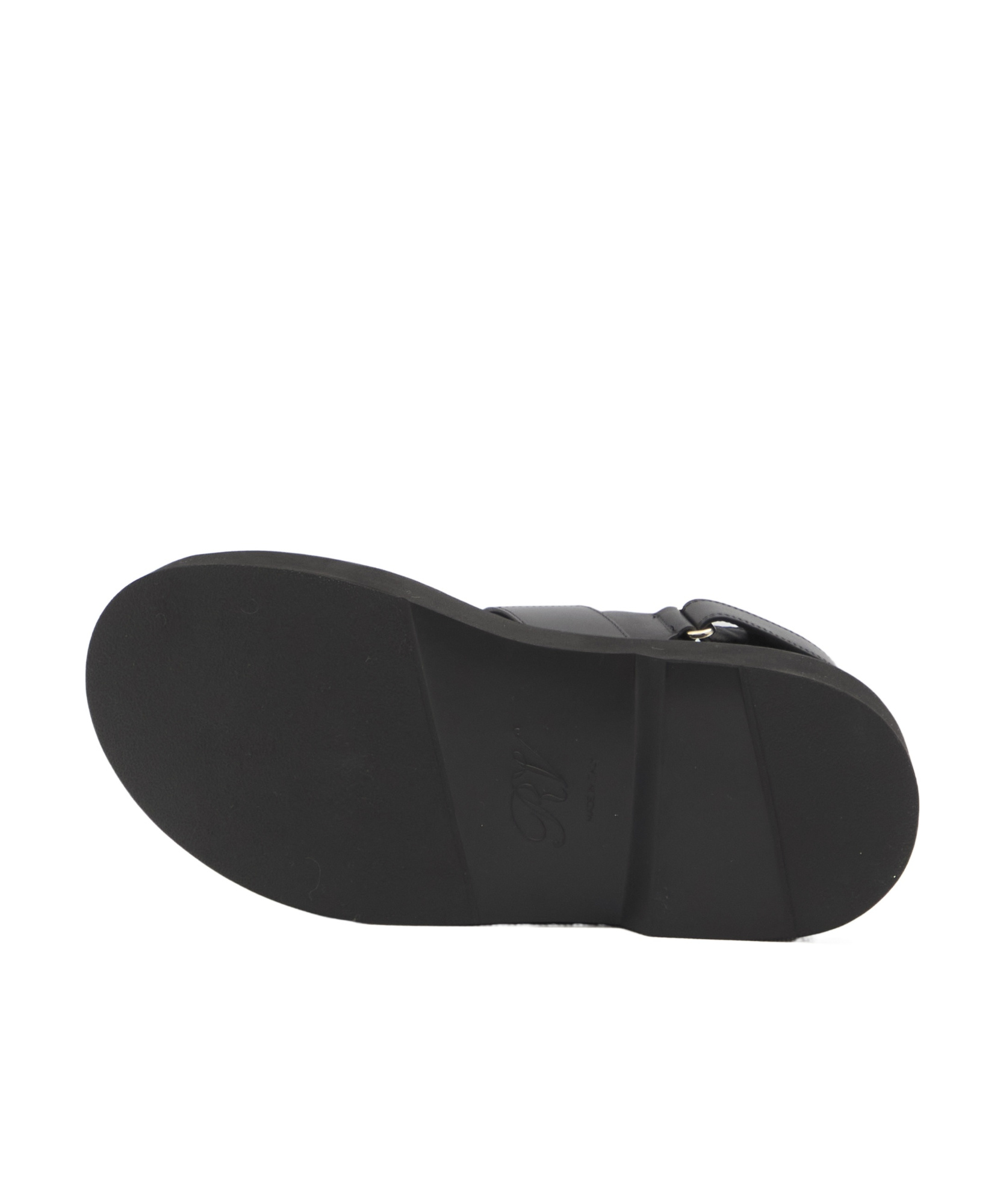 Roger Vivier Viv Rangers Buckled Flat Sandals In Black