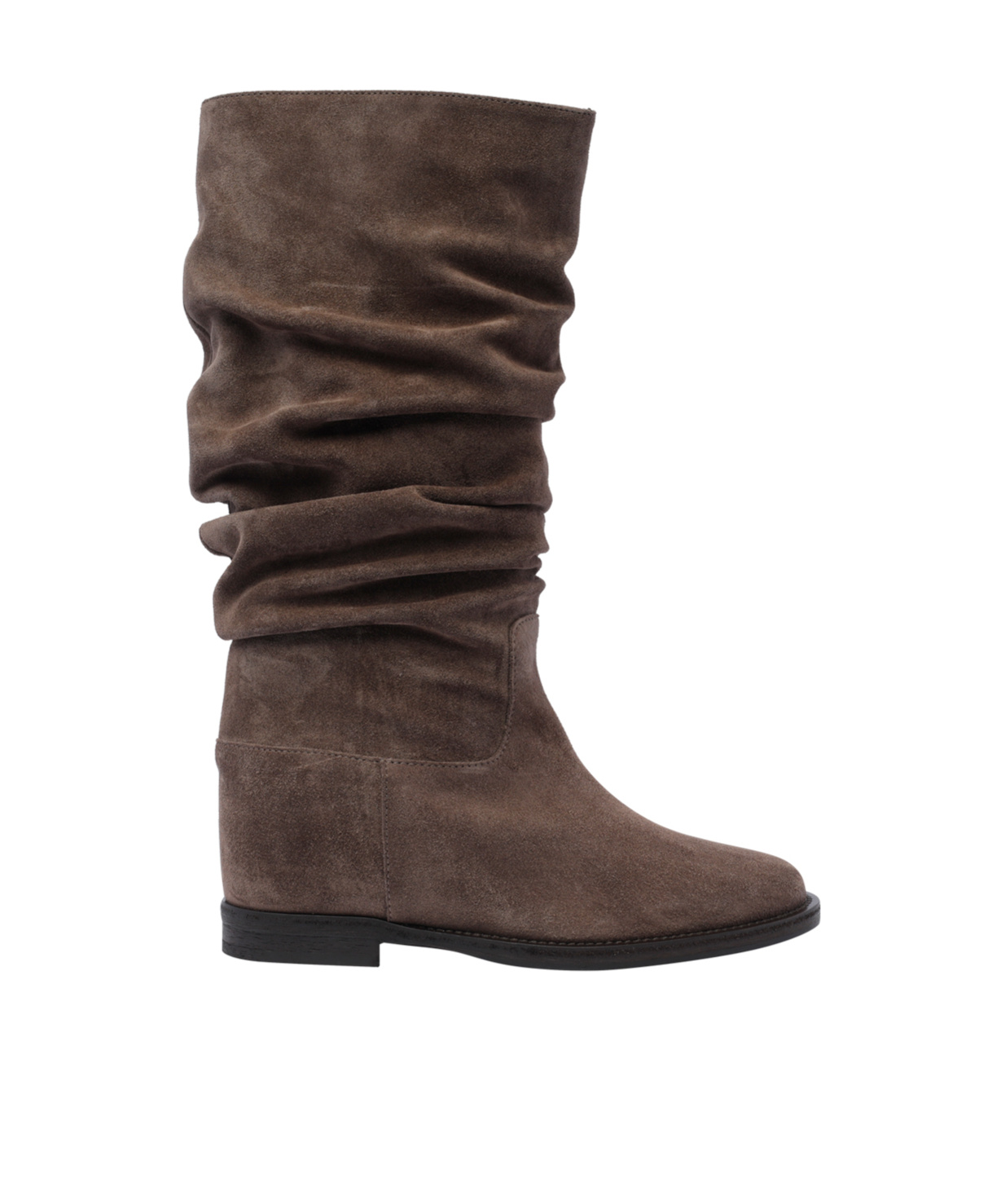 Via Roma 15 Pleated Boots In Brown